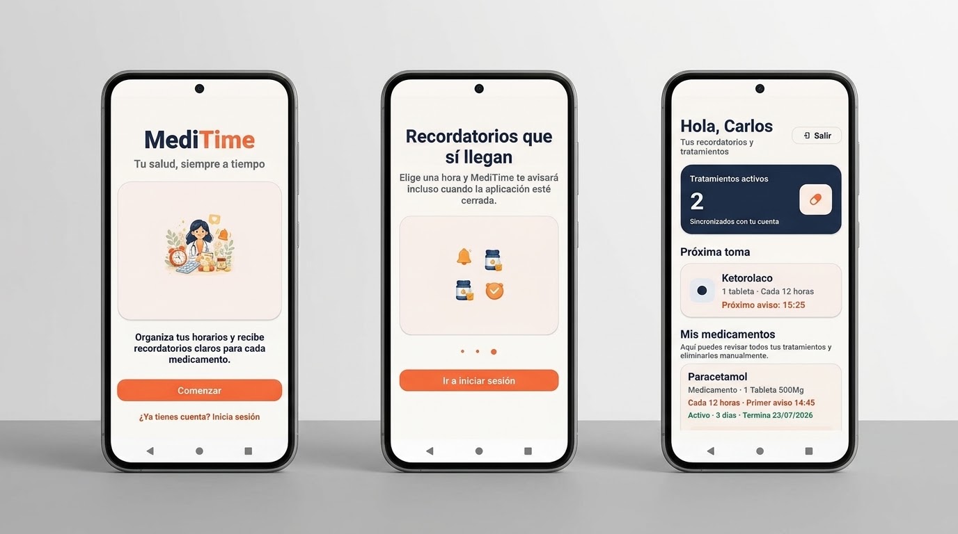 Captura de pantalla de la app MediTime